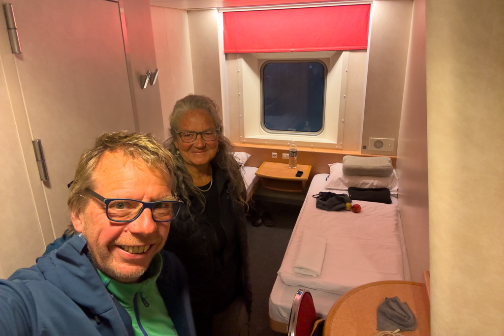 Unsere kleine, aber schnuckelige Kabine mit Aussicht :-)