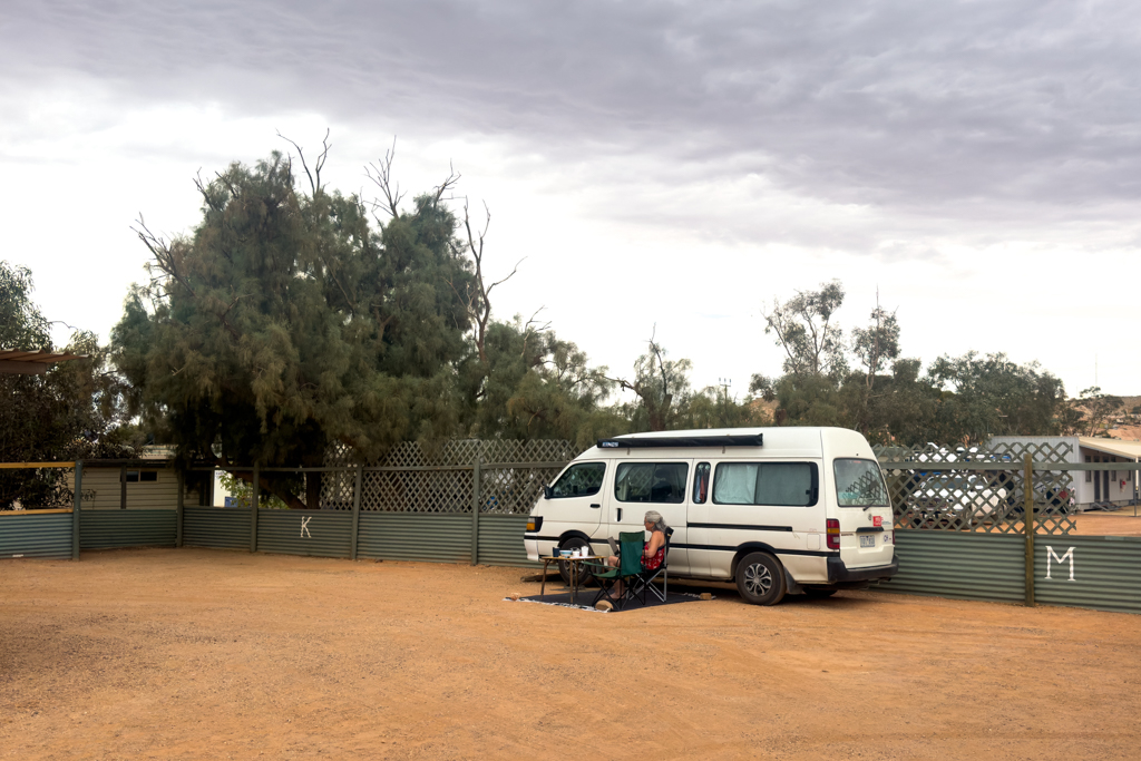 Unser Stellplatz im Oasis Campground in Coober Pedy