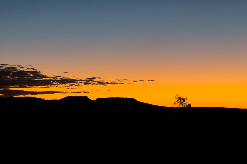 Dunkles Abendrot über dem Kings Canyon