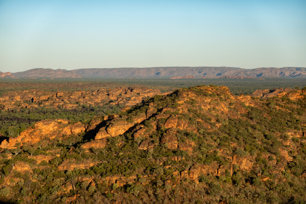 Aussicht von Kelly's Knob über die Landschaft der Mini Bungle Bungles und die Landschaft dahinter