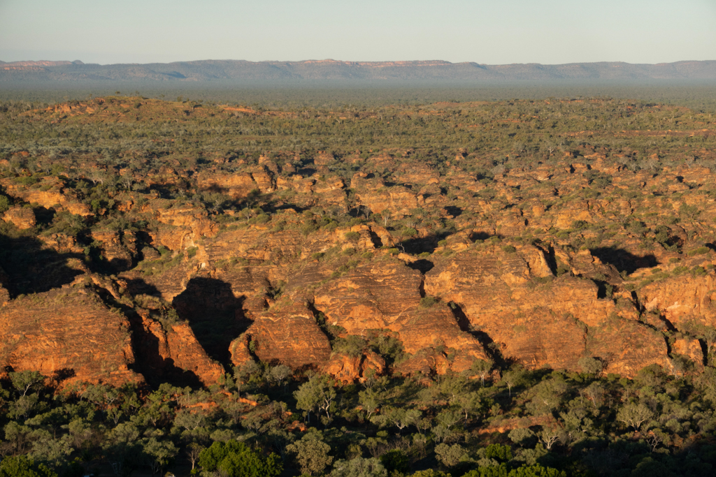 Aussicht von Kelly's Knob über die Landschaft der Mini Bungle Bungles und die Landschaft dahinter