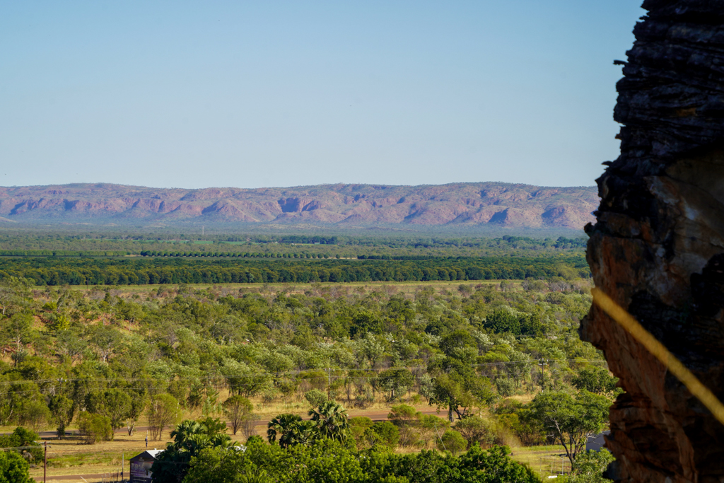 Im Ord River Valley sind Obst-Plantagen (Mango?) auszumachen