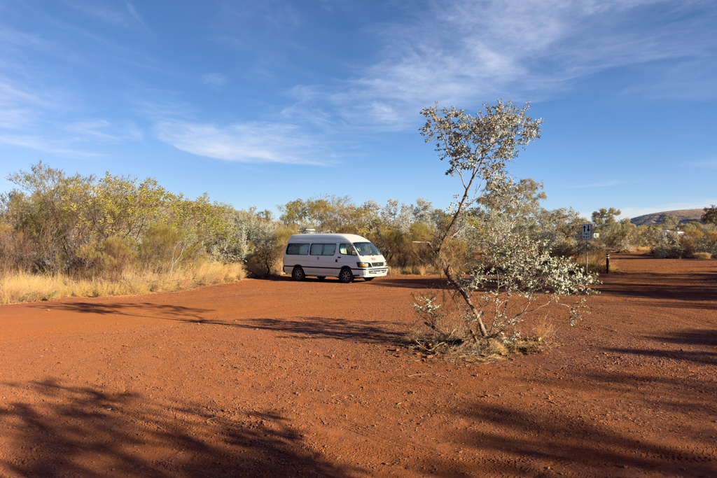 Im Overflow Parkplatz im Karijini NP finden wir einen schönen Platz