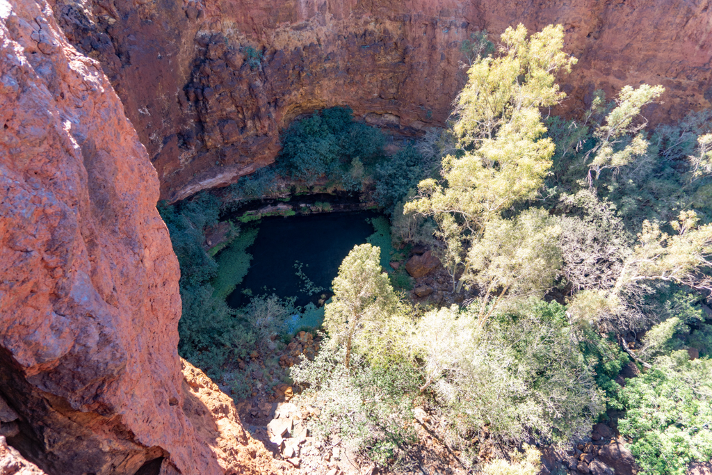 Das eine Ende eines abzweigenden Canyons endet im Circular Pool