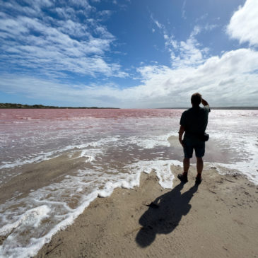 Wanderung entlang der pinkfarbenen Lagune