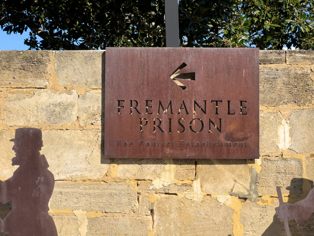 Auf dem Weg ins historische Fremantle Gefängnis