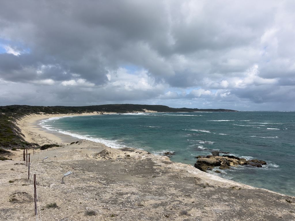 Aussicht vom Lookout auf die nächste Bucht nach der Hamelin Bay