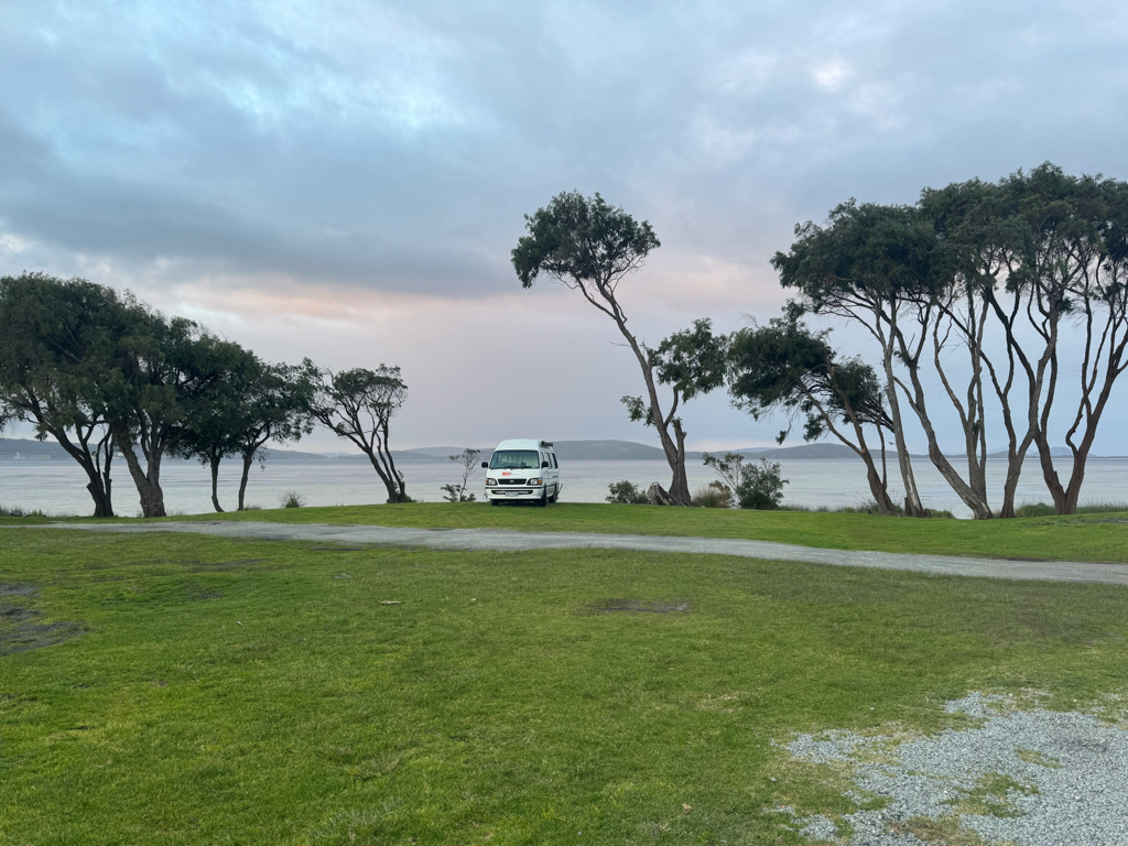 Unser Stellplatz im Panorama Caravanpark: Direkt am Meer