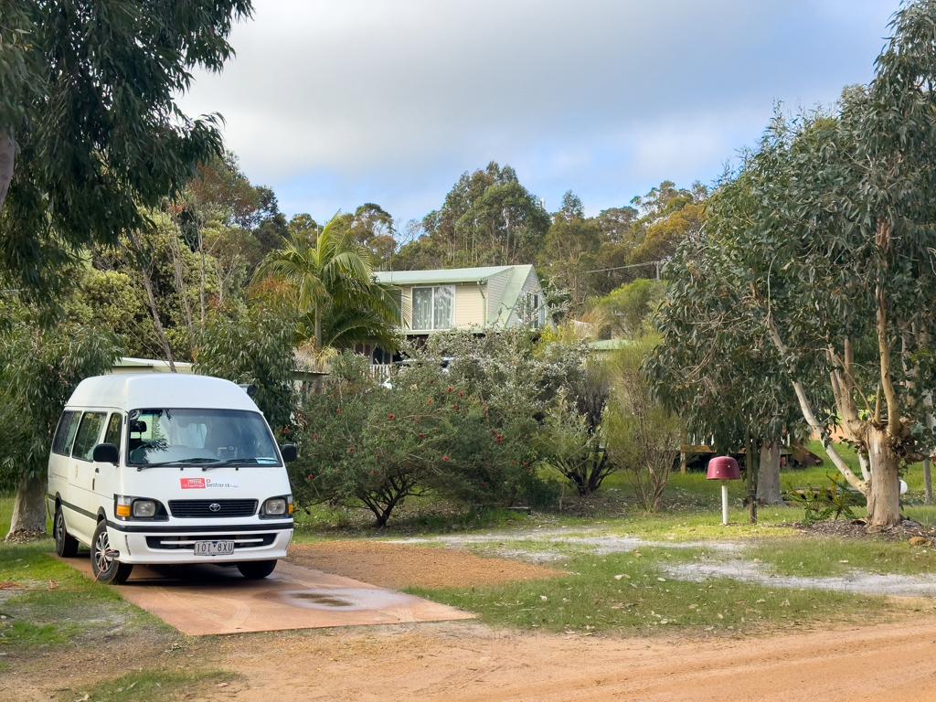 Unser grosser Stellplatz im Porongurup Range Tourist Park