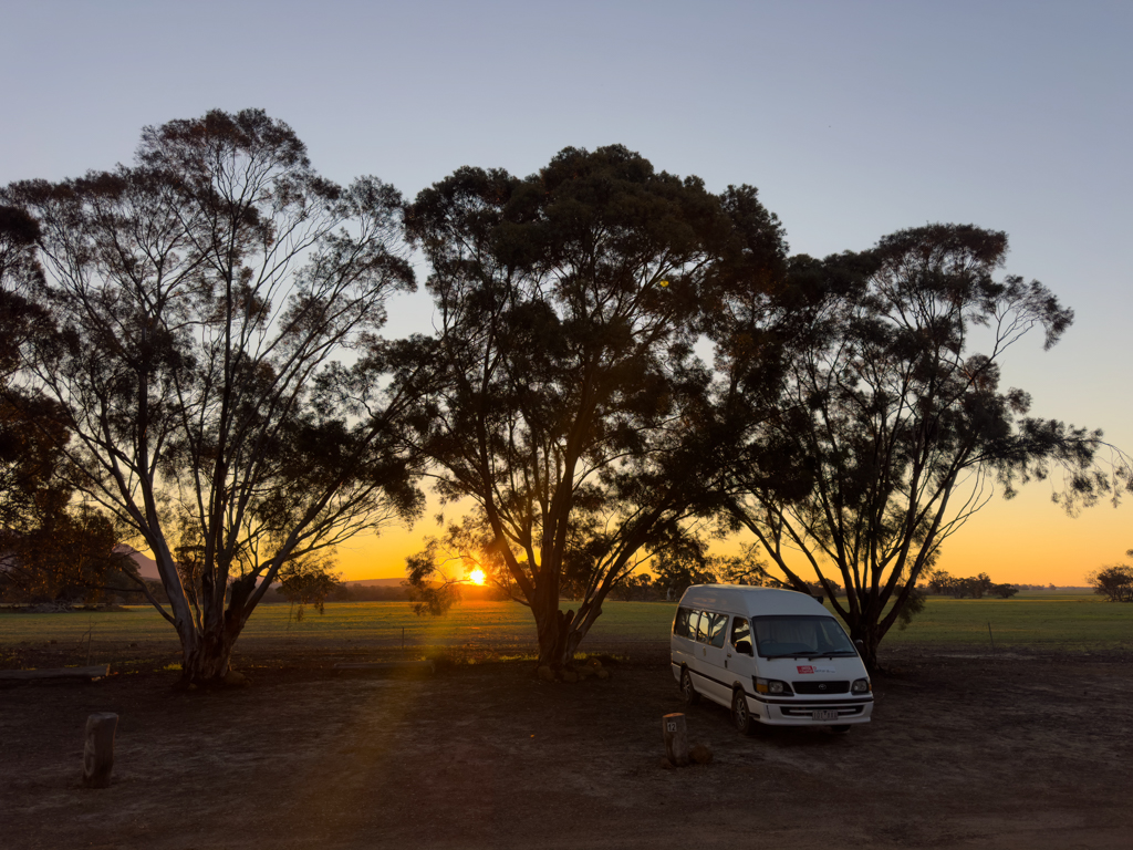 Sonnenuntergang am Campground