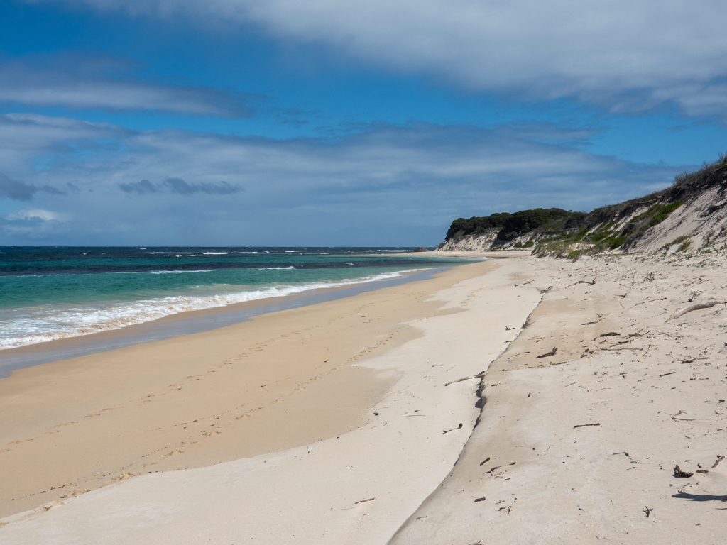 Die breite Beach mit der hohen Düne