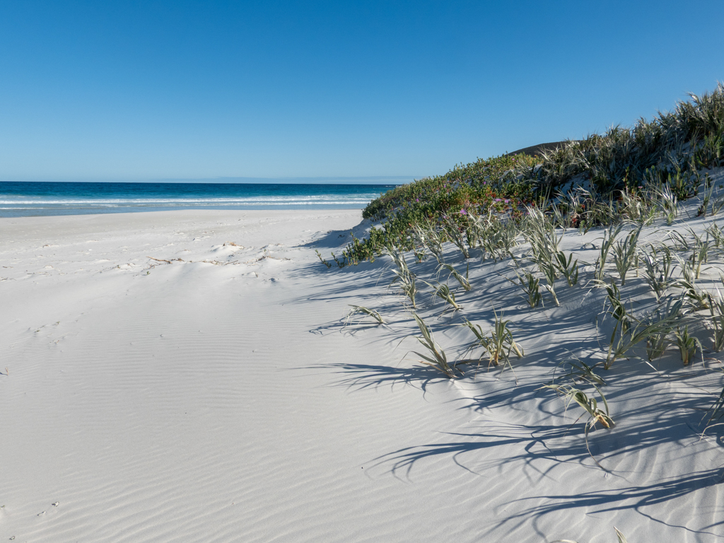 Der weisse Sand der Mylies Beach