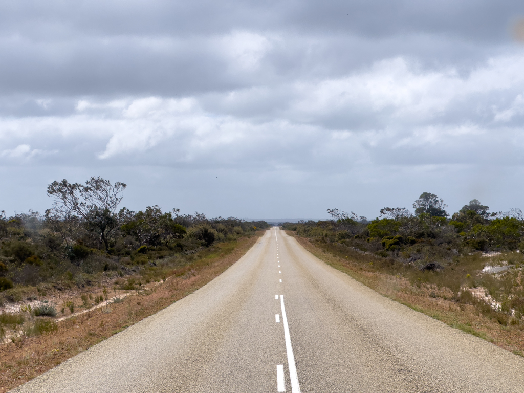 Ein Foto wie schon viele hier in Down Under. Gerade Strasse nur gerade aus