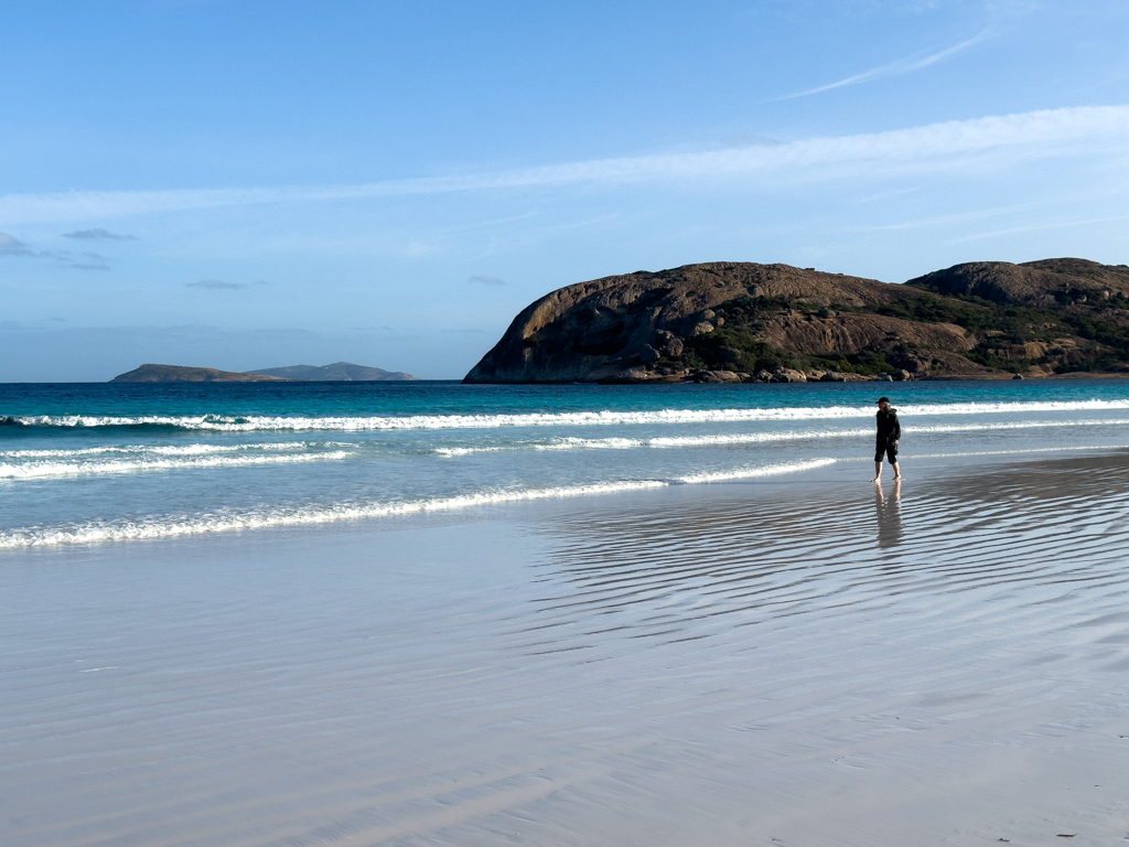 Mit in der Lucky Bay unterwegs