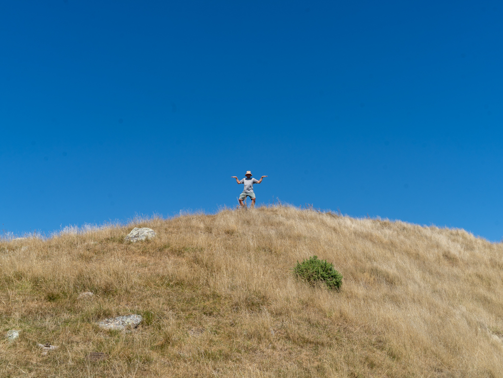 Jo macht Faxen mit dem Egyptian Walk