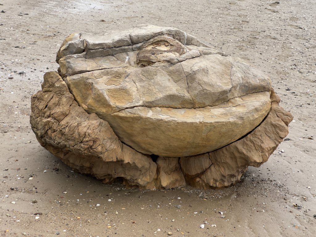 Innenansicht einer Koutu Boulder - ist mit den Moeraki Boulders zu vergleichen