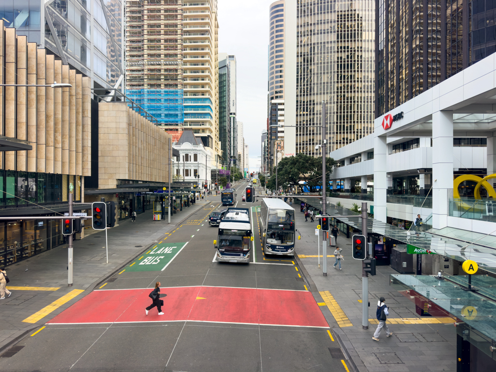In Aucklands CBD (Central Business District) unterwegs