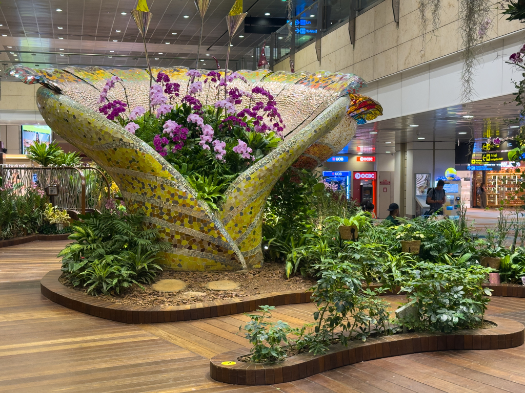 Kleine grüne Oasen im Changi Airport