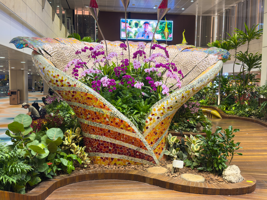Kleine grüne Oasen im Changi Airport